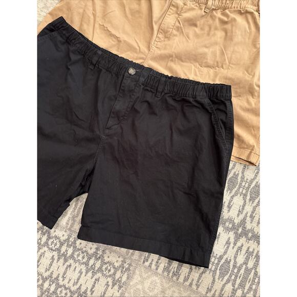 2 Pairs Chubbies Shorts Mens 3XL Casual Khaki Chino Elastic Waist Flap Pocket 7” - Picture 3 of 9